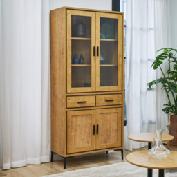 Isabella Display Cabinet Brown - Wilko