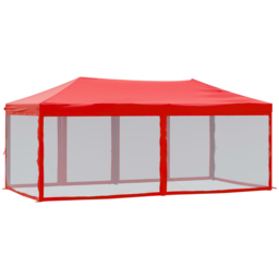vidaXL 3 x 6m Red Foldable Party Tent with Sidewalls - Wilko - thumbnail 6