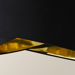 ValueLights Trekan 2 Layer Black with Metallic Gold Inner Pendant Lamp Shade 40cm - Size: 40 x 20 x 40cm - Wilko - thumbnail 4