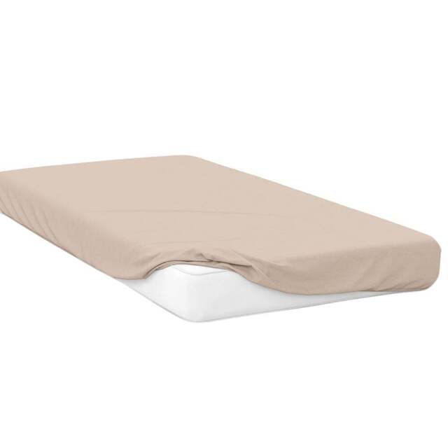 Serene Double Cream Brushed Cotton Fitted Bed Sheet - Wilko - image 1