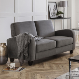 Julian Bowen Vivo 2 Seater Dusk Grey Chenille Sofa - Wilko - thumbnail 4