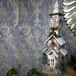 Shatchi LED Wooden House Tabletop Christmas Decoration - Size: 66 x 12 x 8cm - Brown - Wilko - thumbnail 1