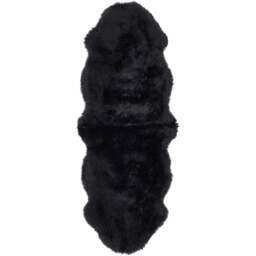 Origins Black Genuine Sheepskin Rug 70 x 175cm - Size: 75 x 175cm - Origins Rugs - Wilko - thumbnail 1