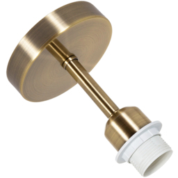 Happy Homewares Brushed Antique Brass Semi Flush Ceiling Light - Size: 17 x 12 x 12cm - Gold - Wilko - thumbnail 6