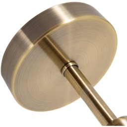 Happy Homewares Brushed Antique Brass Semi Flush Ceiling Light - Size: 17 x 12 x 12cm - Gold - Wilko - thumbnail 4