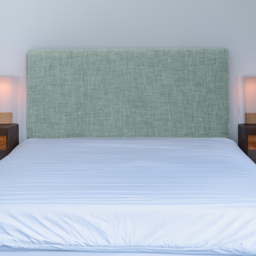 Bedmaster Valencia Double Duck Egg Linen Plain Headboard - Blue - Wilko