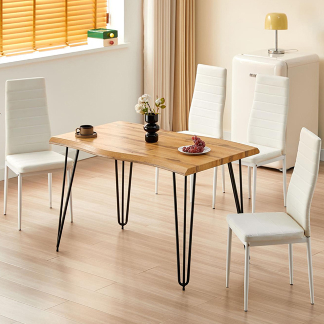 Kosy Koala 4 Seater Rustic Brown Dining Set White - Multi - Wilko - image 1