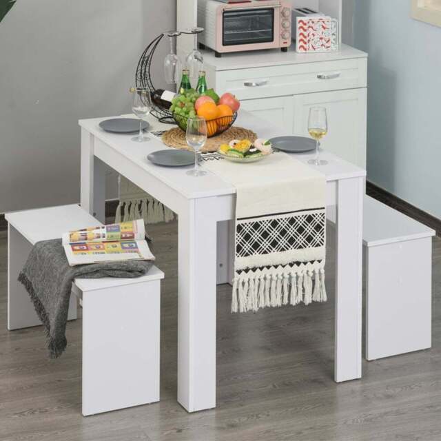 Portland 2 Seater Dining Set White - Wilko - image 1