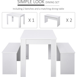 Portland 2 Seater Dining Set White - Wilko - thumbnail 7