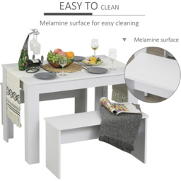 Portland 2 Seater Dining Set White - Wilko - thumbnail 6