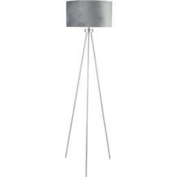 Pacific Lifestyle Houston Brushed Silver Metal Tripod Floor Lamp - Wilko - thumbnail 1