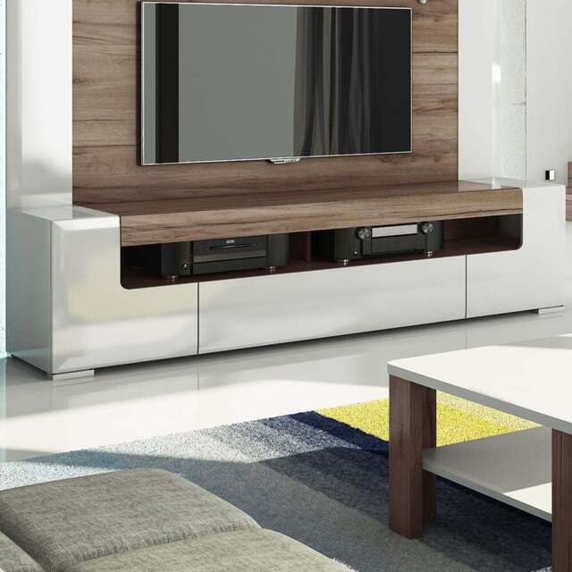 Florence Toronto 2 Door 2 Shelf Wide TV Unit - White - Furniture To Go - Wilko - image 1