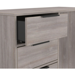 Crowndale Hong Kong 4 Drawer Grey Oak Vanity Dressing Table Ready Assembled - Wilko - thumbnail 7