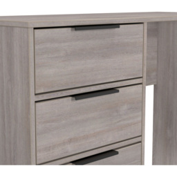 Crowndale Hong Kong 4 Drawer Grey Oak Vanity Dressing Table Ready Assembled - Wilko - thumbnail 6