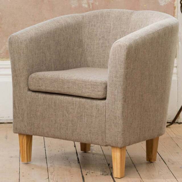Artemis Home Alderwood Light Brown Hessian Tub Chair - Size: Single - Wilko - image 1