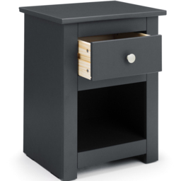 Julian Bowen Radley Single Drawer Anthracite Bedside Table - Grey - Wilko - thumbnail 5