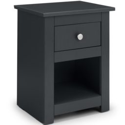 Julian Bowen Radley Single Drawer Anthracite Bedside Table - Grey - Wilko - thumbnail 3