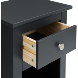 Julian Bowen Radley Single Drawer Anthracite Bedside Table - Grey - Wilko - thumbnail 7