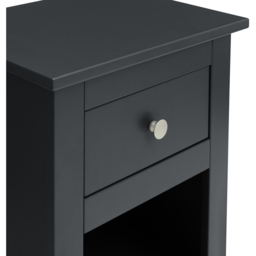 Julian Bowen Radley Single Drawer Anthracite Bedside Table - Grey - Wilko - thumbnail 6