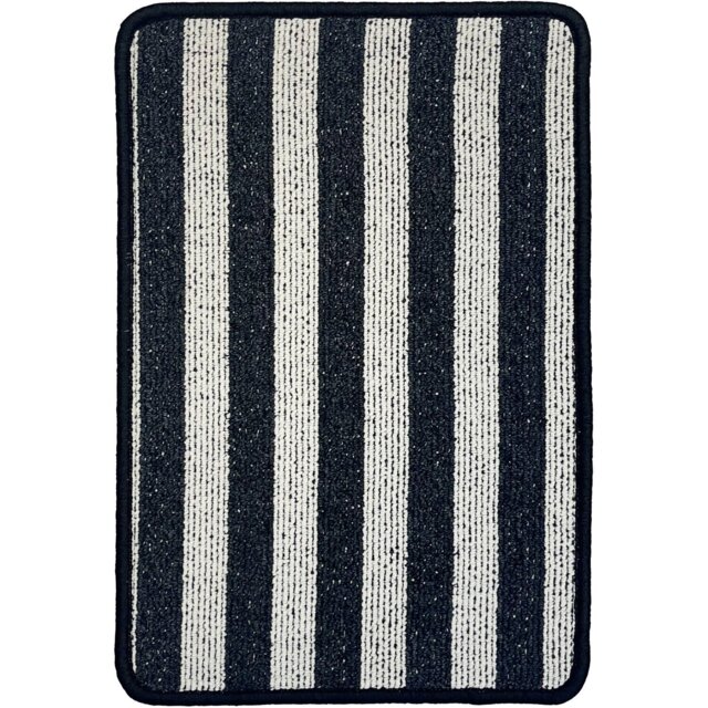 Wide Stripe Doormat Black - Wilko - image 1