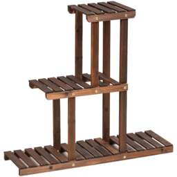 Costway 6 Shelf Wooden Plant Stand - Size: 84 x 30 x 8cm - Brown - Wilko - thumbnail 1