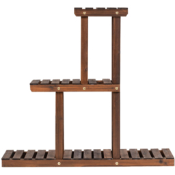 Costway 6 Shelf Wooden Plant Stand - Size: 84 x 30 x 8cm - Brown - Wilko - thumbnail 4