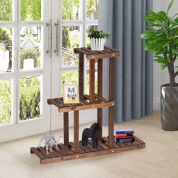 Costway 6 Shelf Wooden Plant Stand - Size: 84 x 30 x 8cm - Brown - Wilko - thumbnail 7