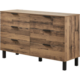 Hampshire 6 Drawer Oak Chest of Drawers - Brown - Wilko - thumbnail 4
