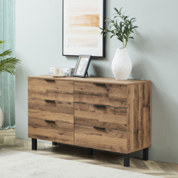 Hampshire 6 Drawer Oak Chest of Drawers - Brown - Wilko - thumbnail 5