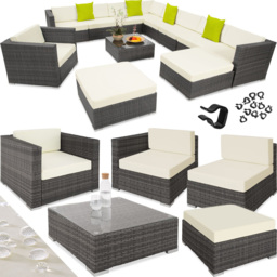 tectake Las Vegas 10 Seater Grey Garden Furniture Set - Wilko - thumbnail 3