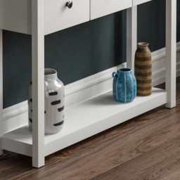 Vida Designs Arlington 3 Drawer White and Oak Console Table - Size: 30 x 100 x 74cm - Wilko - thumbnail 6