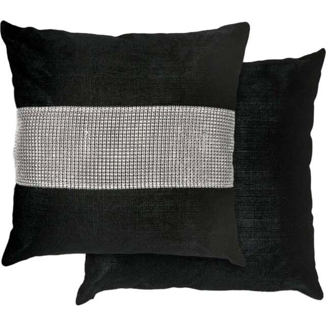 Serene Melia Black Cushion Cover 43 x 43cm - Wilko - image 1