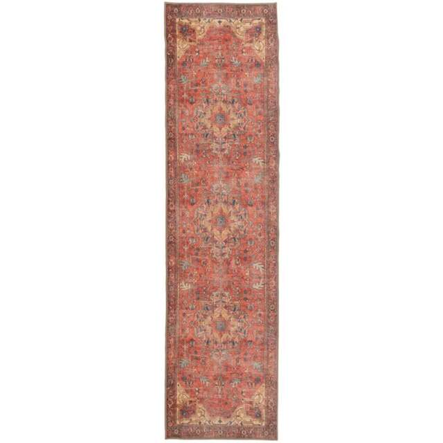 Kukoon Gold Coral Distressed Persian Inspired Rug 80 x 300cm - Orange - Wilko - image 1