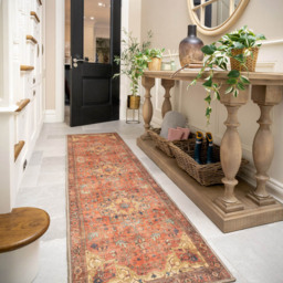 Kukoon Gold Coral Distressed Persian Inspired Rug 80 x 300cm - Orange - Wilko - thumbnail 3