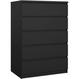 Florence 5 Drawer Matt Black Chest of Drawers - Furniture to Go - Wilko - thumbnail 3