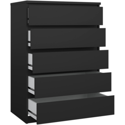 Florence 5 Drawer Matt Black Chest of Drawers - Furniture to Go - Wilko - thumbnail 5