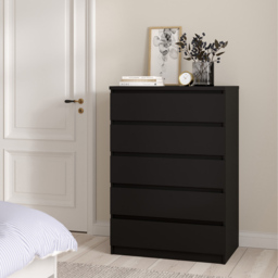 Florence 5 Drawer Matt Black Chest of Drawers - Furniture to Go - Wilko - thumbnail 7
