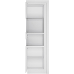 Furniture To Go Lyon White Left Hand Tall Narrow Display Cabinet - Size: 42 x 59.8 x 198.1cm - Multi - Wilko - thumbnail 4