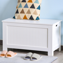 Portland Large Storage Box - Size: 81 x 40 x 46cm - White - Wilko