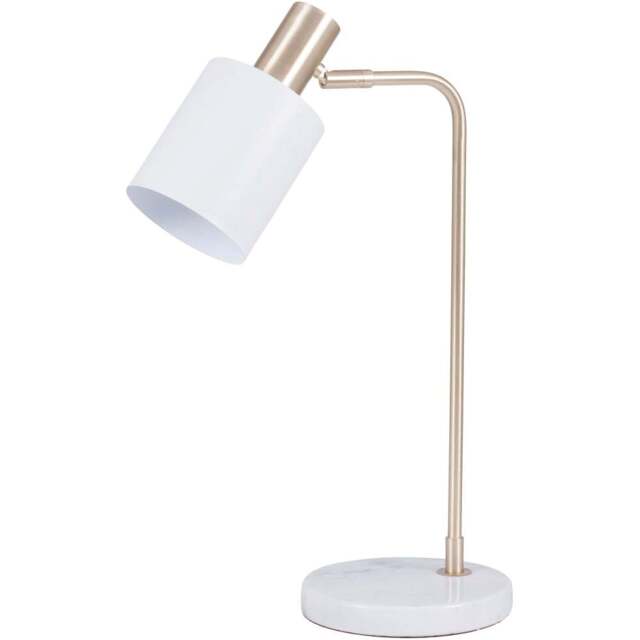 Pacific Lifestyle Biba White and Gold Marble Footed Table Lamp - Wilko - image 1