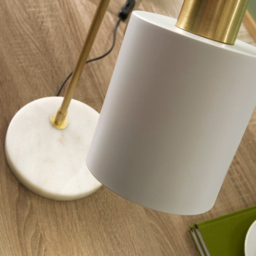 Pacific Lifestyle Biba White and Gold Marble Footed Table Lamp - Wilko - thumbnail 4