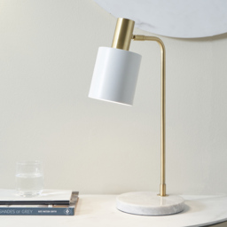 Pacific Lifestyle Biba White and Gold Marble Footed Table Lamp - Wilko - thumbnail 3