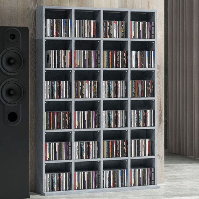 Portland Grey CD and DVD Storage Unit - Size: 130.5 x 20 x 89cm - Wilko - image 1