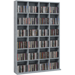 Portland Grey CD and DVD Storage Unit - Size: 130.5 x 20 x 89cm - Wilko - thumbnail 3