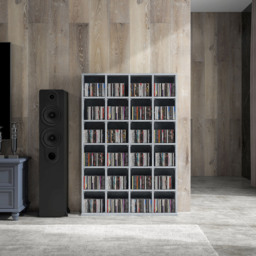 Portland Grey CD and DVD Storage Unit - Size: 130.5 x 20 x 89cm - Wilko - thumbnail 4