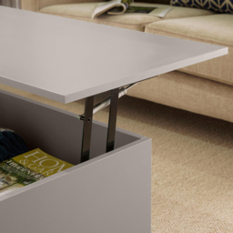 Home Source Bruges 2 Drawer Single Shelf Grey Lift Up Coffee Table - Size: 40 x 105 x 45cm - Wilko - thumbnail 5
