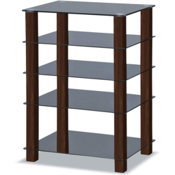 Centurion Supports Trinity Gloss Black and Walnut 5 Shelf TV Unit - Size: 82 x 60 x 45cm - Multi - Wilko - thumbnail 7