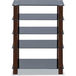 Centurion Supports Trinity Gloss Black and Walnut 5 Shelf TV Unit - Size: 82 x 60 x 45cm - Multi - Wilko - thumbnail 6