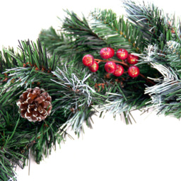 Best Artificial Frosted Deluxe Christmas Garland with Pine and Spruce Tips 180cm - Green - Wilko - thumbnail 6
