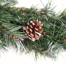 Best Artificial Frosted Deluxe Christmas Garland with Pine and Spruce Tips 180cm - Green - Wilko - thumbnail 4